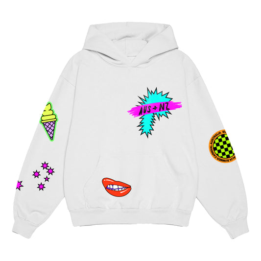 WHITE SUMMER CARNIVAL HOODIE