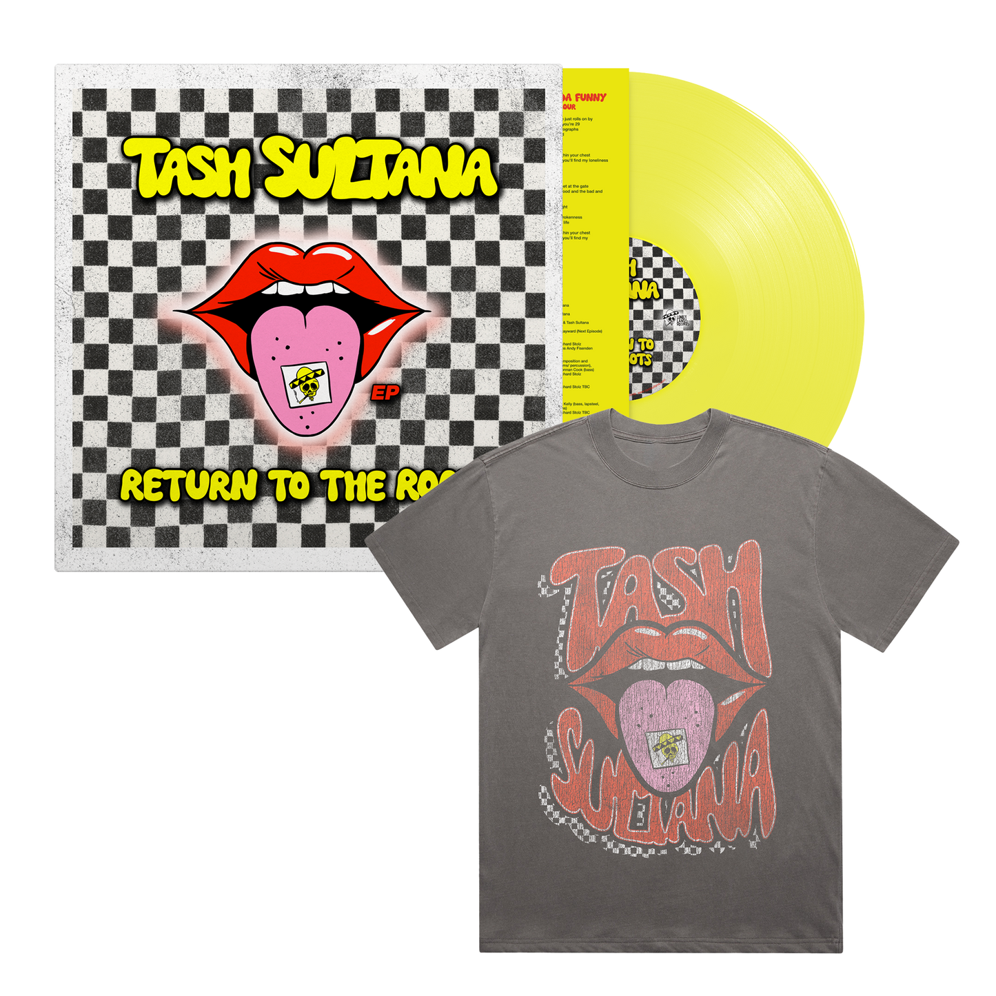RETURN TO THE ROOTS NEON YELLOW TRANSPARENT VINYL + TEE BUNDLE