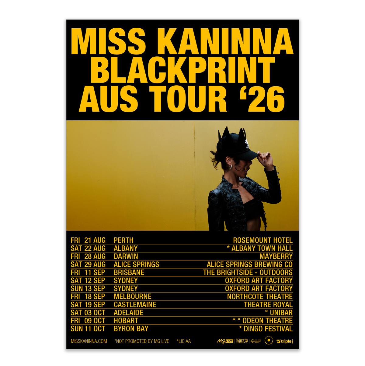 Miss Kaninna Blackprint 2026 Tour Poster