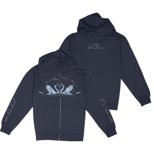 Swan Zip Up Hoddie