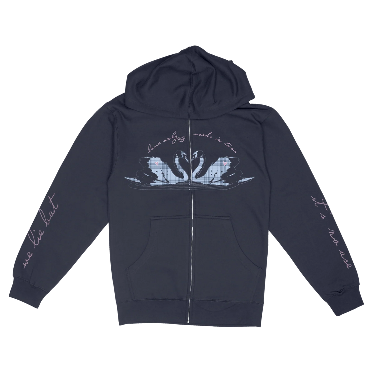 Swan Zip Up Hoddie