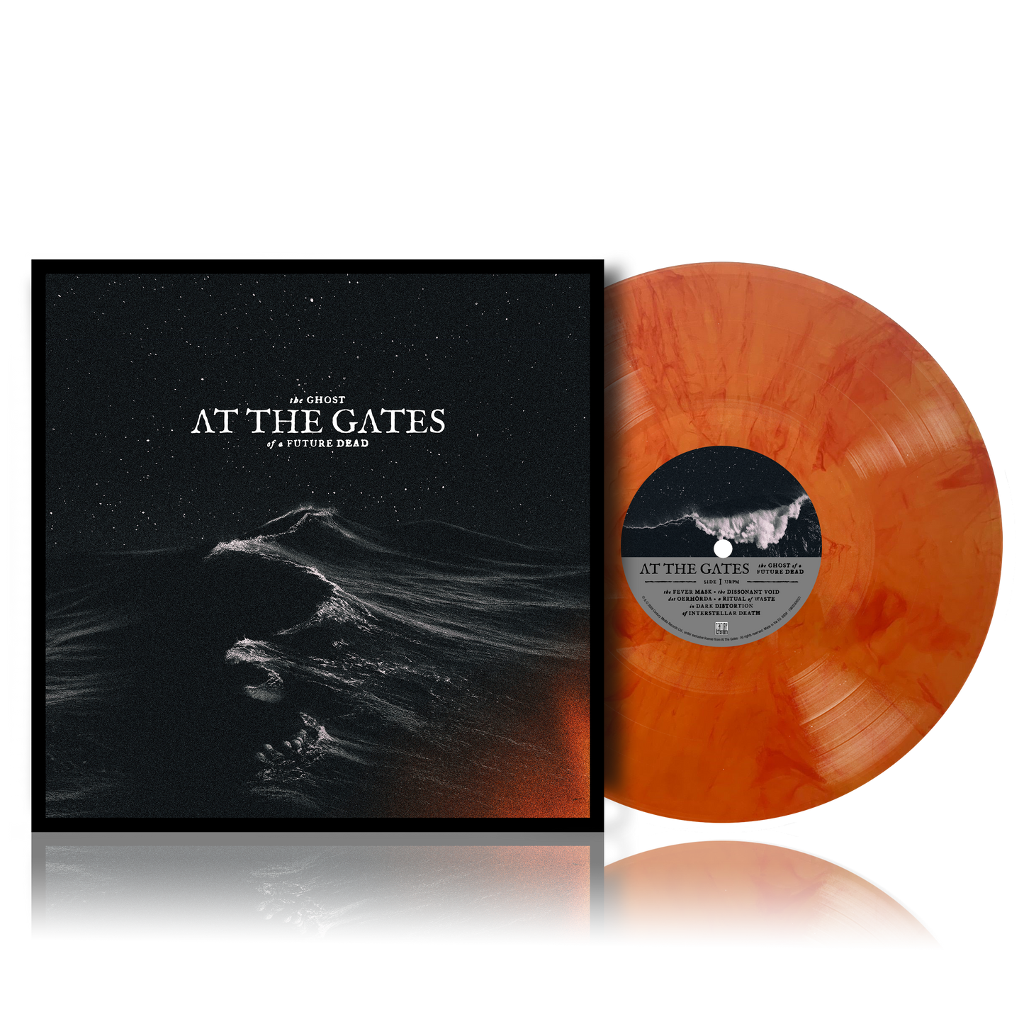 THE GHOST OF A FUTURE DEAD TRANSPARENT ORANGE-RED MARBLED VINYL