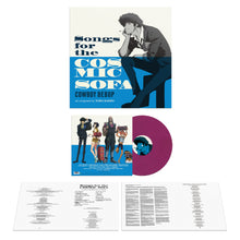 Load image into Gallery viewer, SONGS FOR THE COSMIC SOFA COWBOY BEBOP (PINK AND DARK BLUE MARBLED) VINYL
