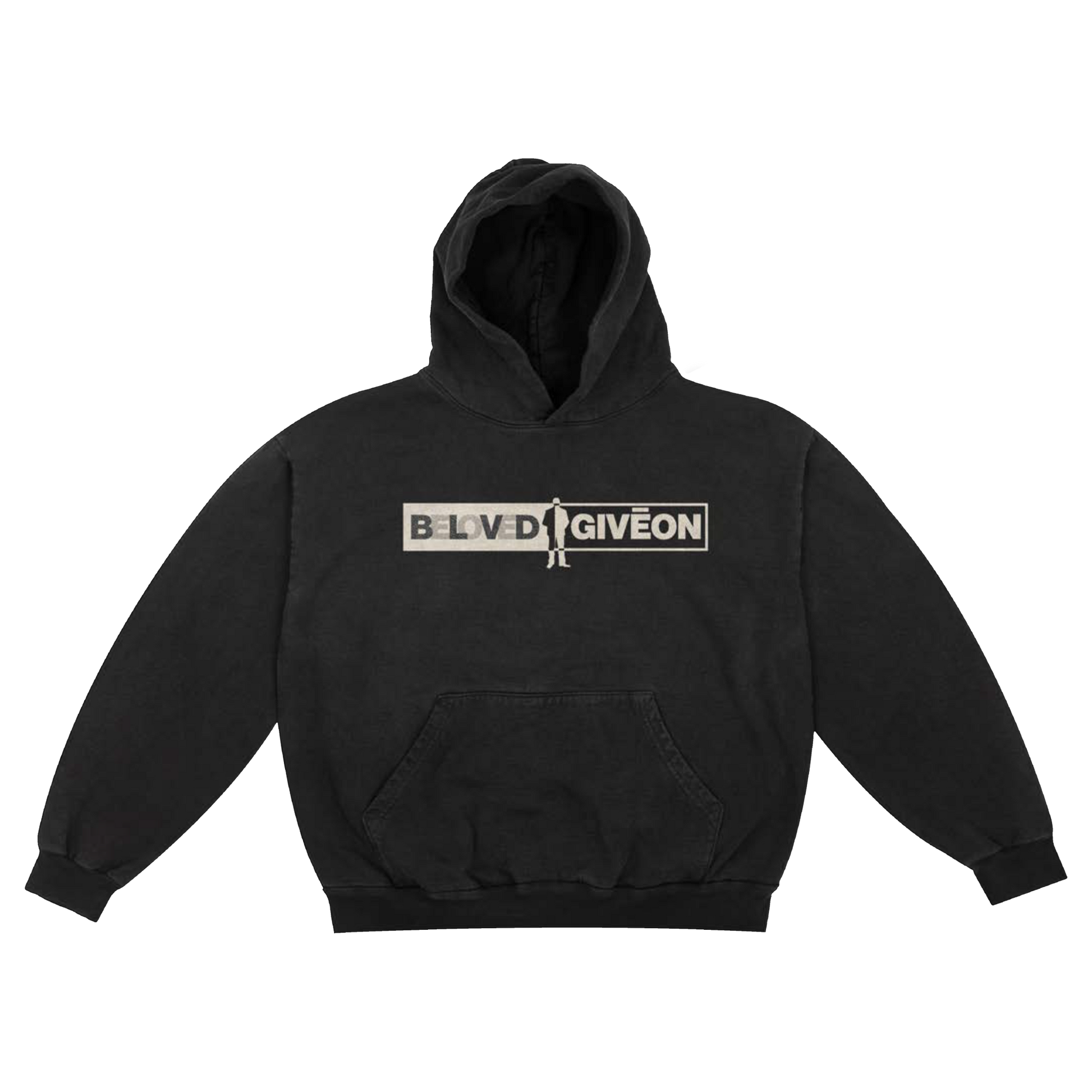 A black hoodie with 'BLVD GIVEON' text on the front.