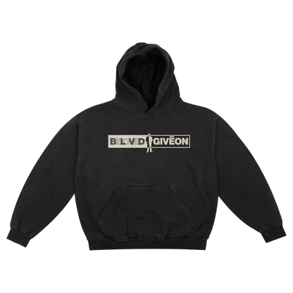 A black hoodie with 'BLVD GIVEON' text on the front.