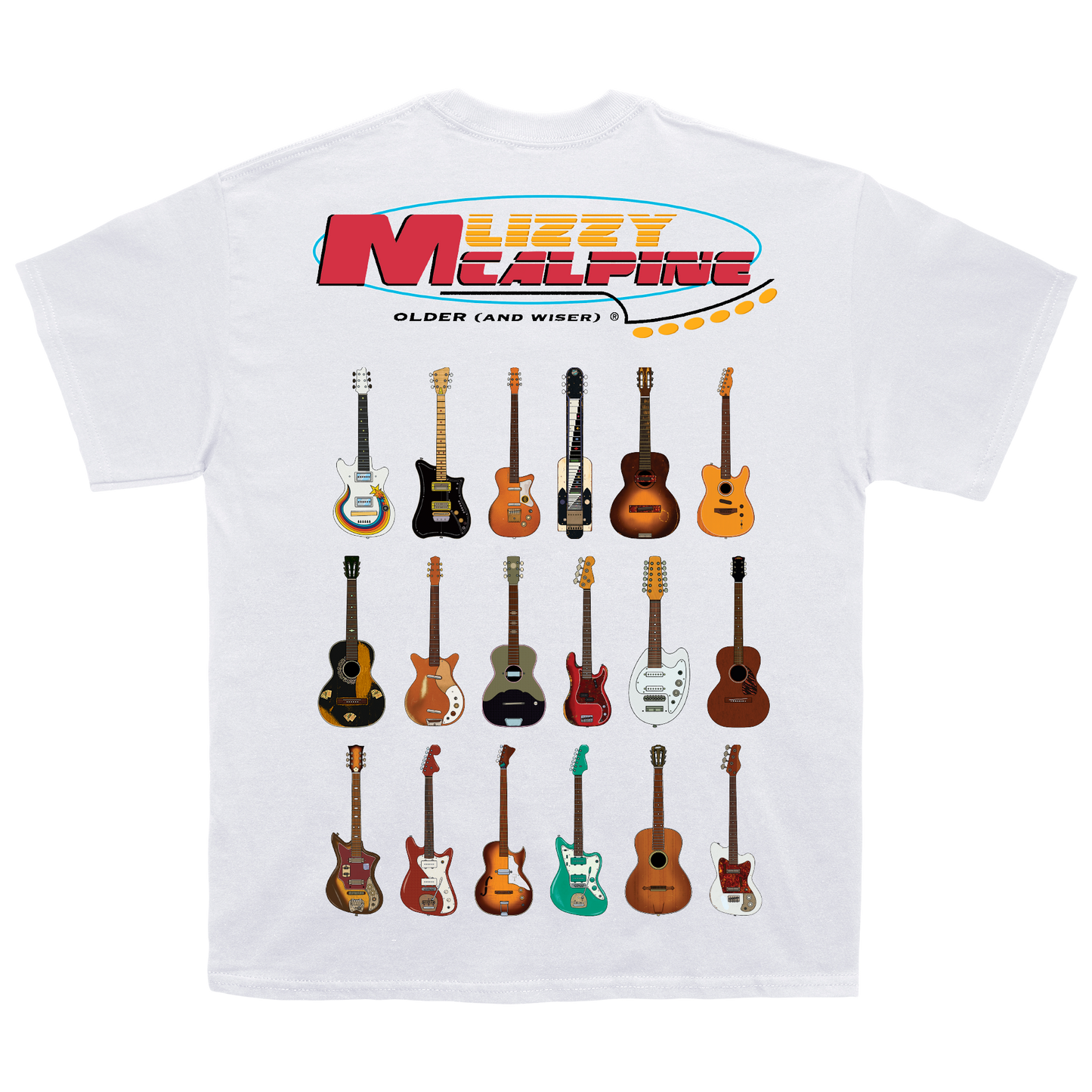 Older (and Wiser) Guitar Tee - White