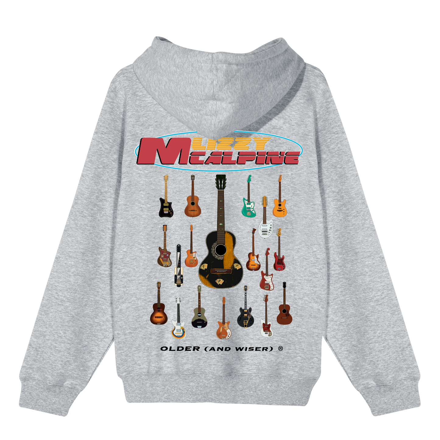 Older (and Wiser) Guitar Hoodie - Grey