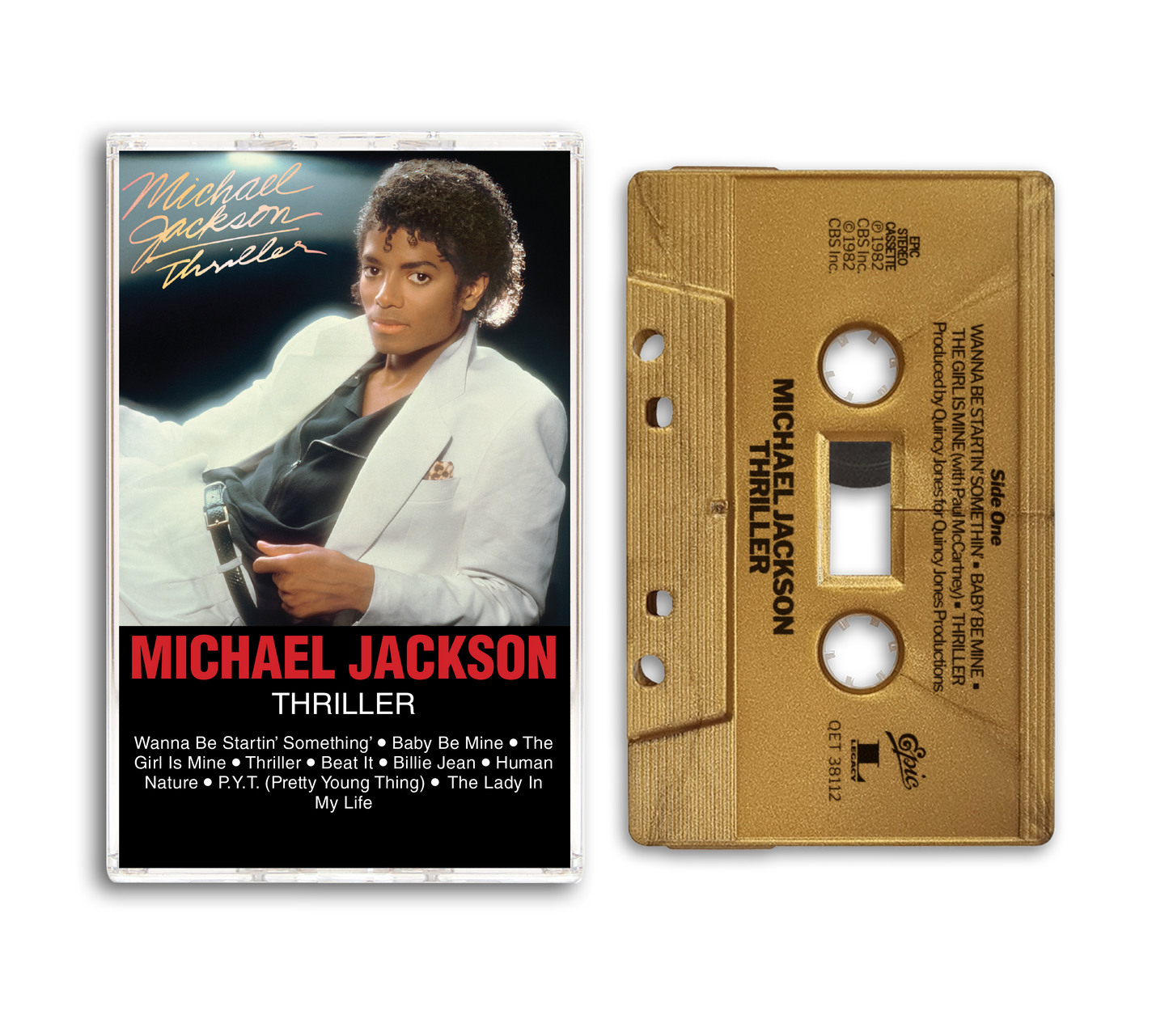 THRILLER CASSETTE (GOLD METALLIC)