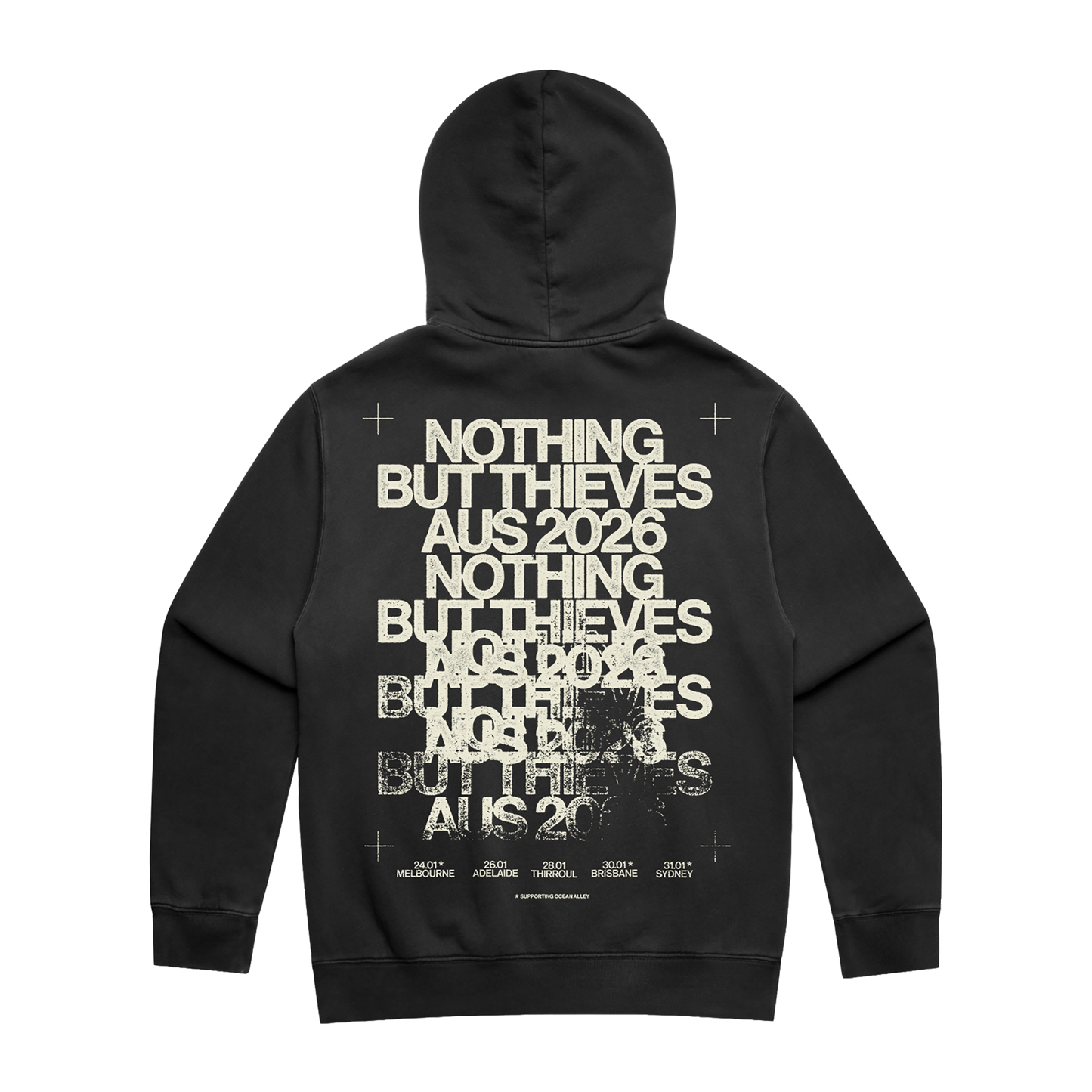 REPEAT LOGO 2026 AUSTRALIA TOUR VINTAGE BLACK  HOOD