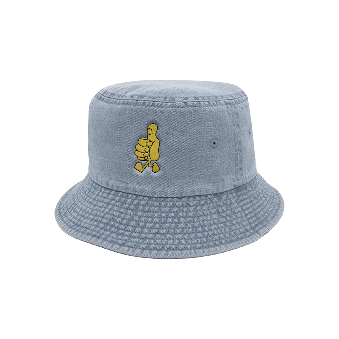 THUMBS UP DENIM BUCKET HAT