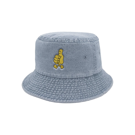 THUMBS UP DENIM BUCKET HAT