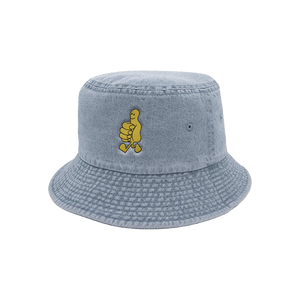 THUMBS UP DENIM BUCKET HAT