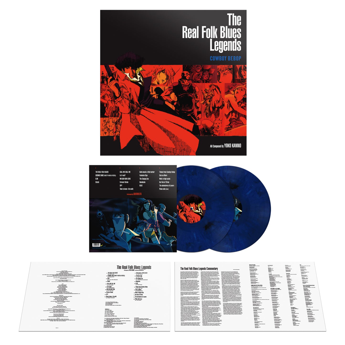 THE REAL FOLK BLUES LEGENDS COWBOY BEBOP (DARK BLUE MARBLED) VINYL