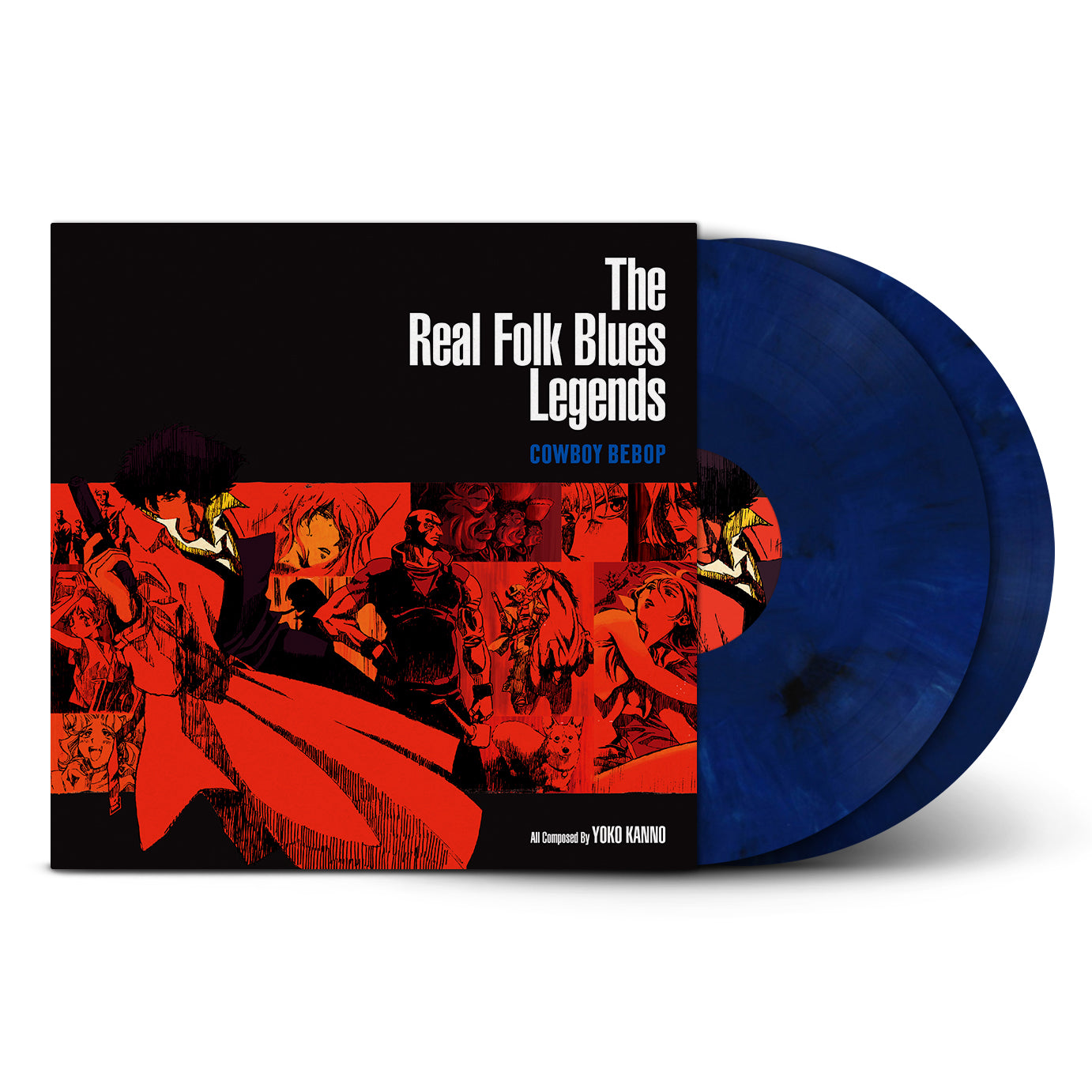 THE REAL FOLK BLUES LEGENDS COWBOY BEBOP (DARK BLUE MARBLED) VINYL