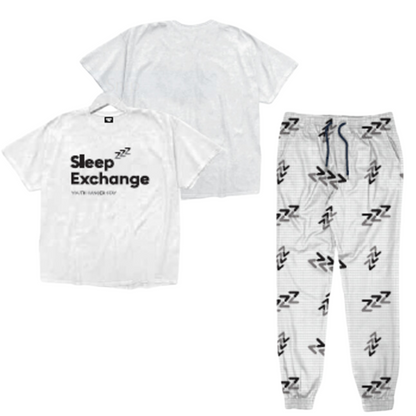 SLEEP EXCHANGE PYJAMA SET - LONG PANTS (WHITE)
