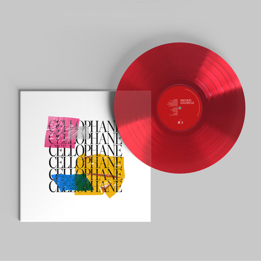 CELLOPHANE VINYL (TRANSPARENT RUBY RED)