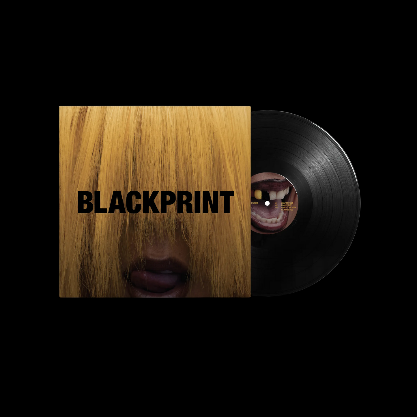 Vinyl record with cover displaying 'BLACKPRINT'.