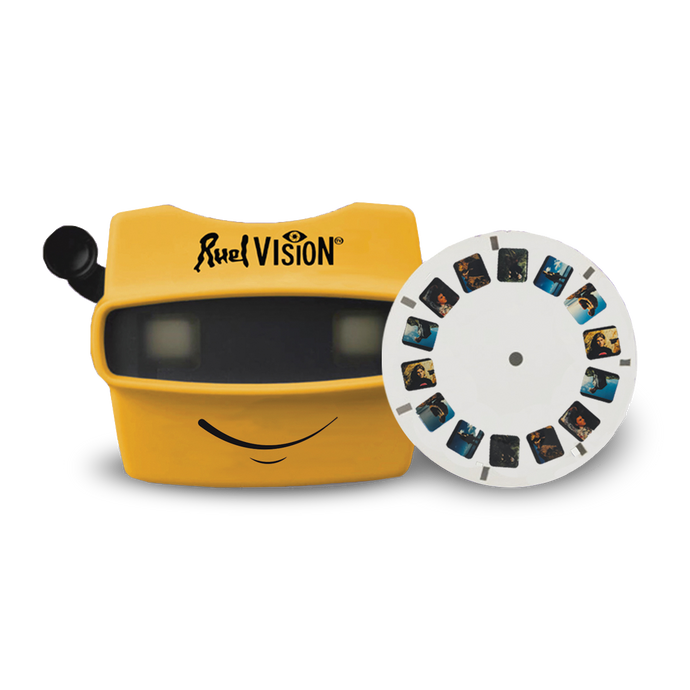 RuelVision yellow view finder, with colour photo wheel used inside viewfinder